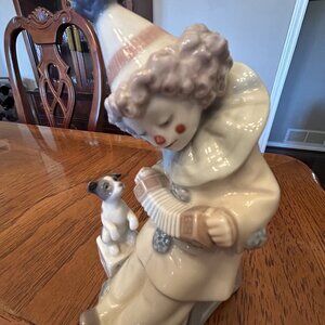 Lladro Figurine, Clown And Dog, # 5279
